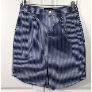 Banana Republic Size 2 Skirt Relaxed Striped Pencil Skirt Blue White Lined Cotto